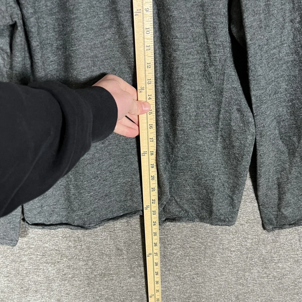 Zegna Sweater Mens Medium Gray Button Shoulder Crewneck‎ Knit Pullover Italy